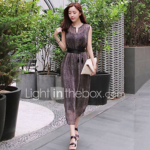 Womens Summer Elegant Chiffon Vest Bohemian Dress