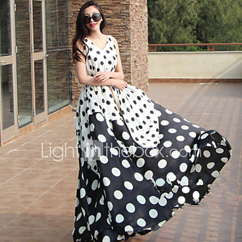 Verragee Polka Dot Sleeveless Dress