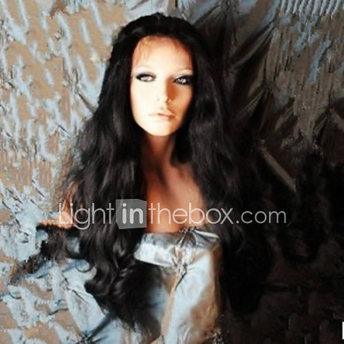 26 Queen Hair Products Brazilian Human Hair Lace Front Wavy Wig