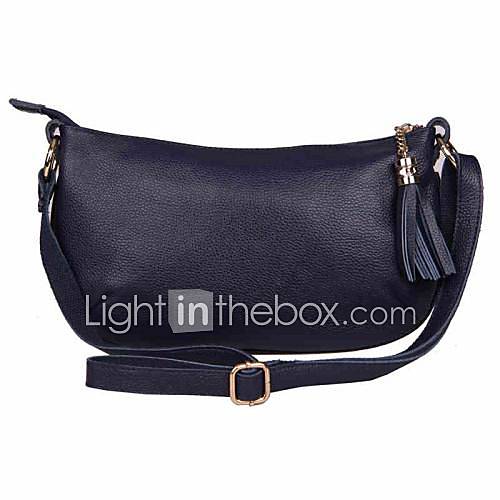 Womens Tassel Genuine Leather Messenger Handbags