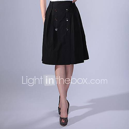 Cerel Casual buttoned Full Skirt Midi Skirt