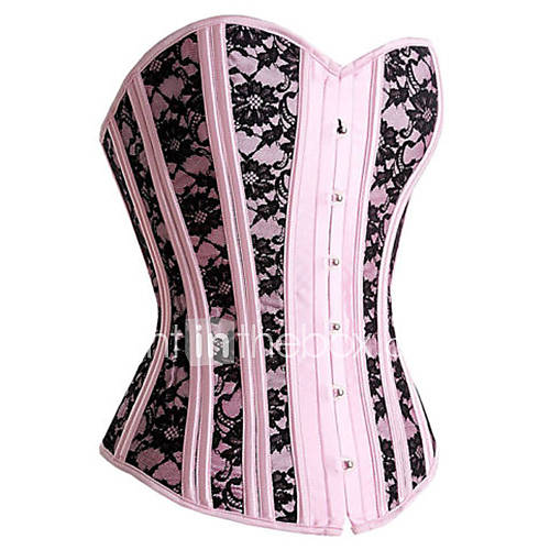 Womens Stripe Lace Corset