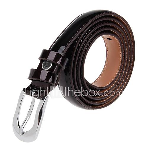 Womens Stylish Cow Split Leather Belt W/ Zinc Alloy Buckle (Assorted Colors)