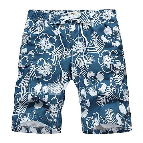 Mens Casual Mid Length Beach Pants