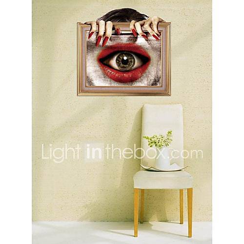 3DThe Eyes Mouth Wall Stickers Wall Decals