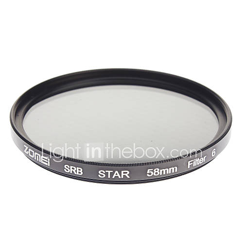 ZOMEI Camera Professional Optical Frame Star6 Filter (58mm)