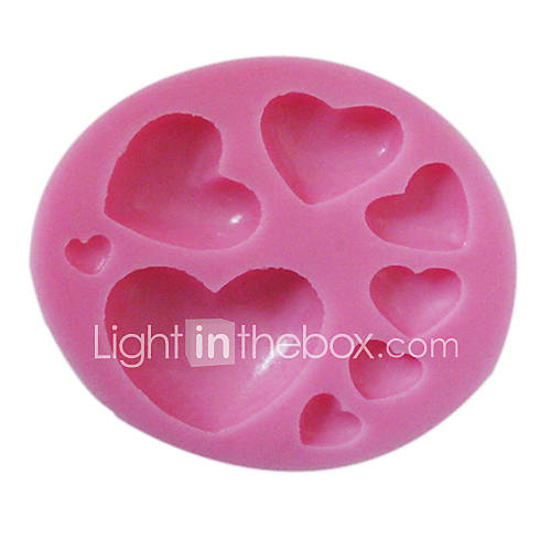 3D Small and Big Heart Shaped Silicone Mold