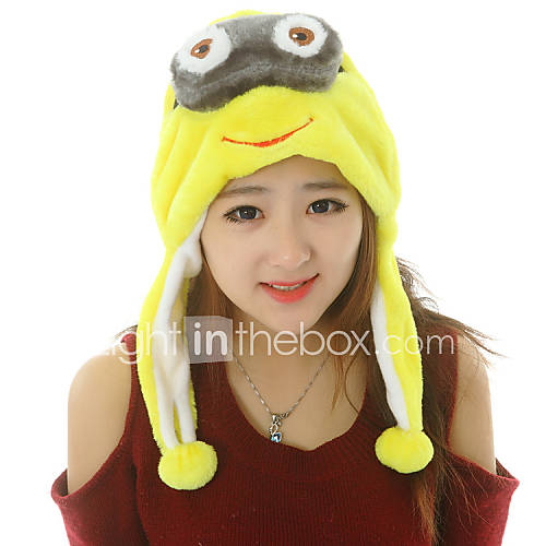 Unisex Lovely Minion Warm Fuzzy Kigurumi Aminal Beanie