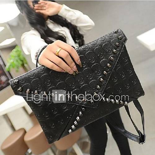 Stylish Punk Skull Rivet Messenger