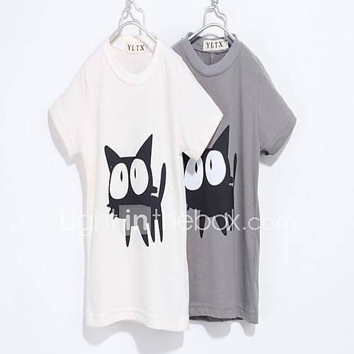 Boys Round Collar Cat Tee