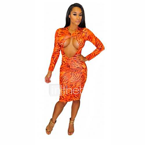 Womens Club Sexy Party Printed Slender Dress