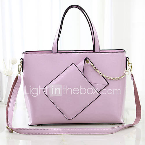 XIUQIU Womens Trendy Leather Tote Bag(Purple)