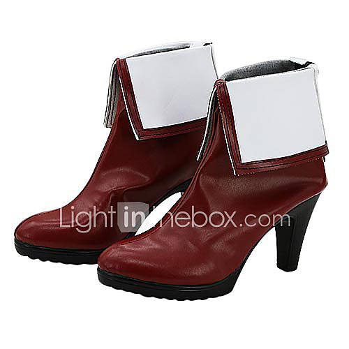 Kyokai no Kanata Kuriyama Mirai Dark Red Cosplay High heeled Ankle Boots