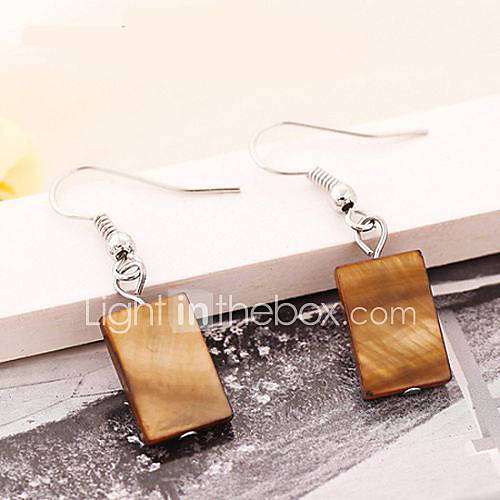 Ginasy Square Shaped Shell Earring