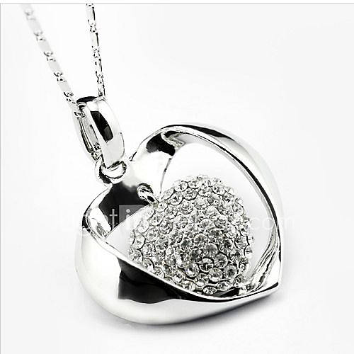 Ginasy Hearted Pattern Alloy Necklace