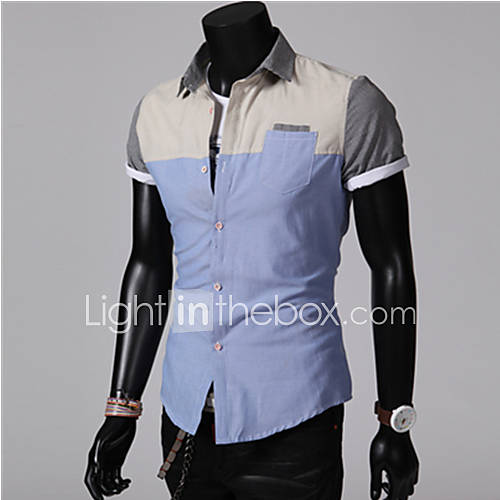 ZZT Korean Version Of Casual MenS Short Sleeved Shirt