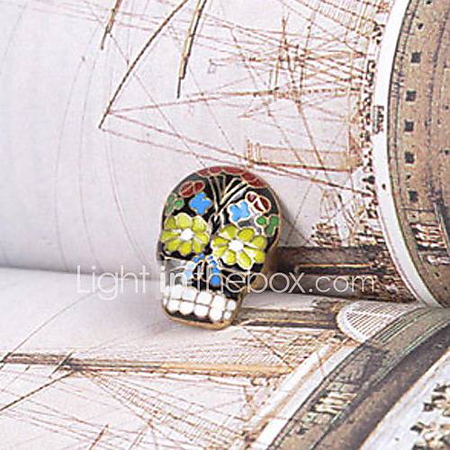 Ravier Womens Vintage Skull Pattern Ring