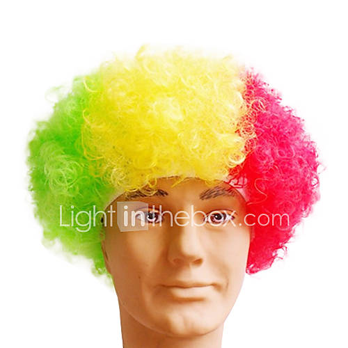 Black Afro Wig Fans Bulkness Cosplay Christmas Halloween Wig Guinea Flag Wig 1pc/lot