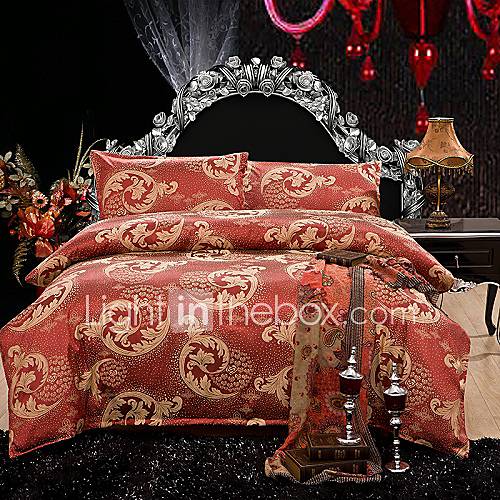 Mainstream Chinese Style Elegant Print Medium 4 PCS Set Bedding