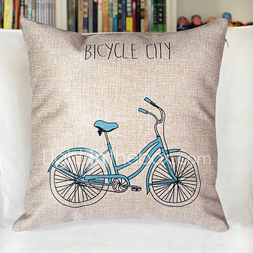 Pinshang Bicycle Print Pillow(Screen Color)