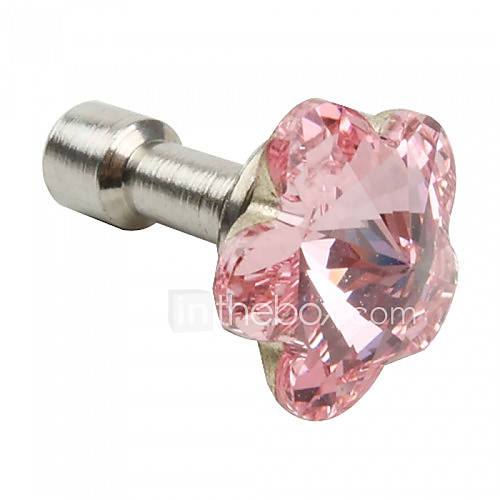 Alloy Zircon Plum Blossom Pattern Anti dust Plug(Random Colors)