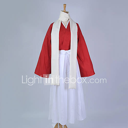 Gintama Okita Sougo Red White Uniform Cloth Cosplay Costume