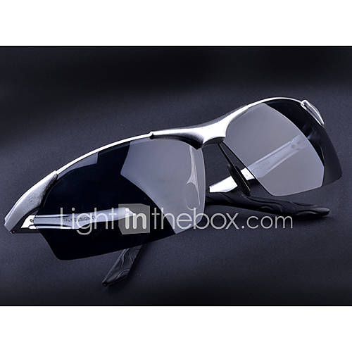 Aulong Mens Polarized Light Metal Silver 99 Sunglasses