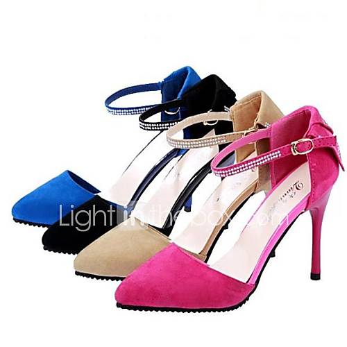 Suede Womens Stiletto Heel Heels Pumps/Heels Shoes(More Color)