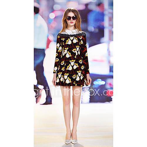 Womens Summer New Splice Flowers Slender Dress