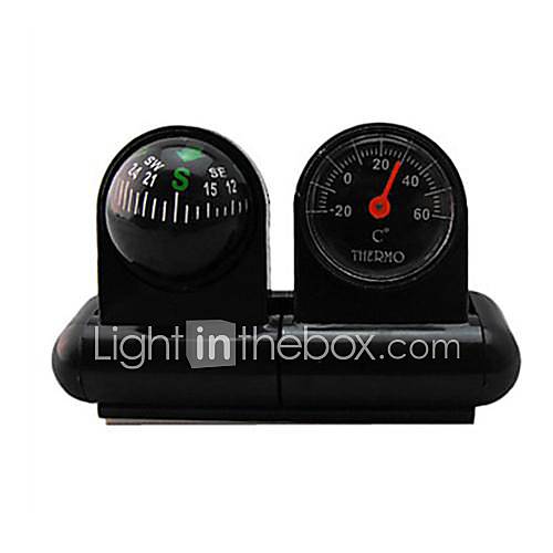 Car used Thermometer and Compass 2 in One