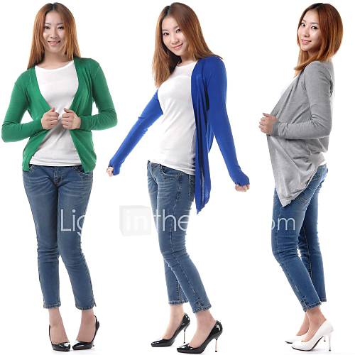 Womens Long Sleeve Knitwear Thin Sweater Cardigan