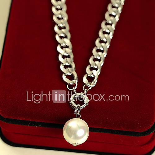 Shadela Pearl Silver Fashion Necklace CX128 2