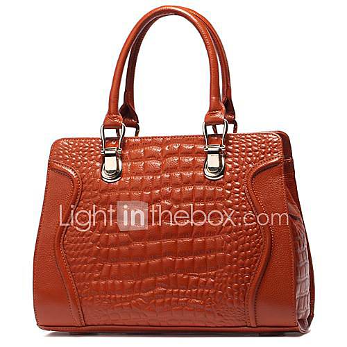 Womens Popular Style First Layer Cowhide with Crocodile Grain Totes