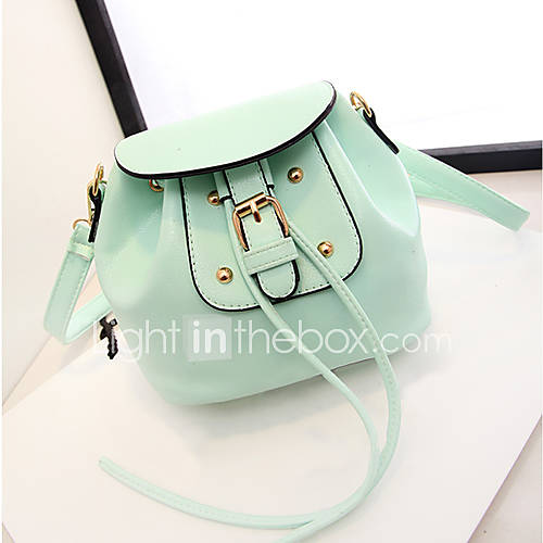 Fenghui Womens Casual Lace Up Solid Color Buckle Shoulder Bag