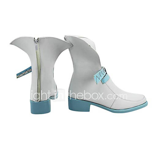 Vocaloid Yanhe Pure White PU Leather Cosplay Boots