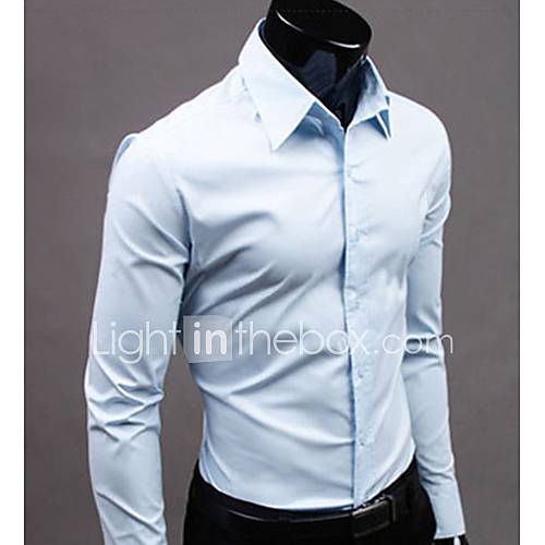 MSUIT Fashion Cultivate OneS Morality MenS Long Sleeve Shirt Z9176