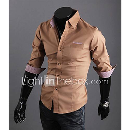 Midoo Short Sleeved Elegant Shirt(Khaki)