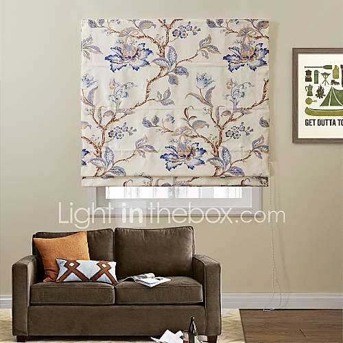 Country Retro Floral Blossoms Eco friendly Roman Shade