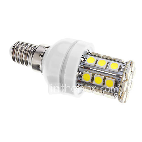 Dimmable E14 4W 30xSMD 5050 400LM 6000 6500K Cool White Light LED Corn Bulb(AC 220 240V)