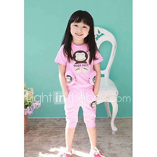 Childrens Cute Monkey Print Short Sleeve Clothing Sets