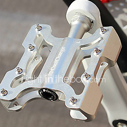 CoolChange Aluminum Alloy Anti Slip Silvery Mountain Bike Pedal