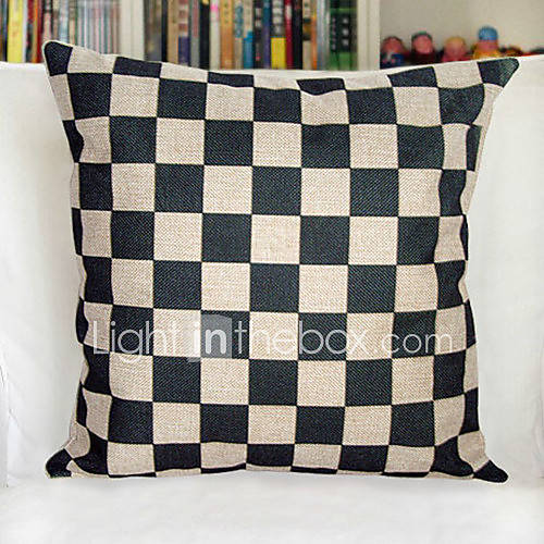 Pinshang Black And White Check Pattern Pillow(Screen Color)