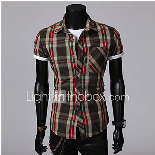 ZZT Cotton Short Sleeved Korean Version Of Casual Size Shirt