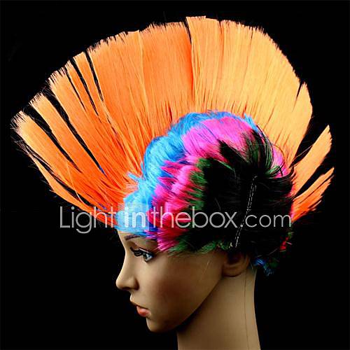 Cosplay Party Mixed Color Synthetic Comb World Cup Fans Wigs