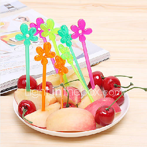 Creative Plastic Fruit Fork Random Colour, L19.5cm x W17cm x H4cm