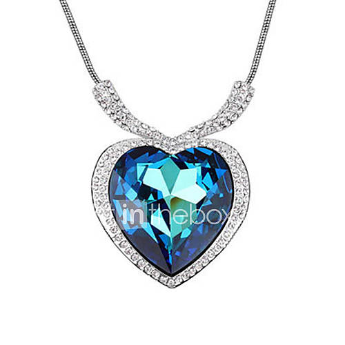 Xiaoguo Womens Elegant Heart Of Ocean Necklace(Screen Color)