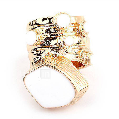 Ravier Womens Vintage White Special Pattern Ring