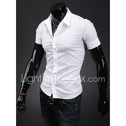 Midoo Short Sleeved Button Shirt(White)