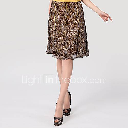 Cerel Ethnic Print Fashion Midi Skirt