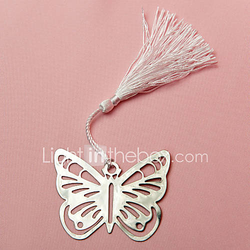 Metal Butterfly Bookmark With Silk Tassel Wedding Favor